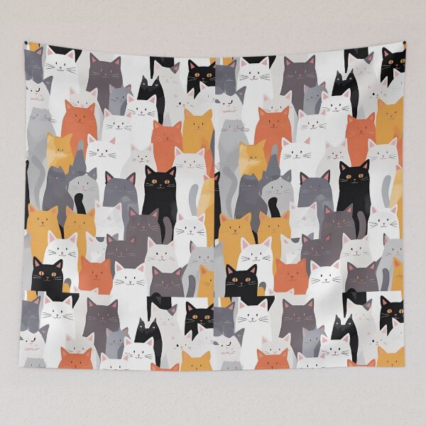 Aperçu de l'œuvre Motif chat tricolore créée et vendue par PatronesKawai.