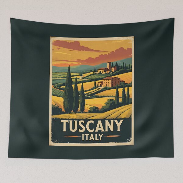 Item preview, A Vintage Illustration of Tuscany - Italy  designed and sold by GoodOldVintage.