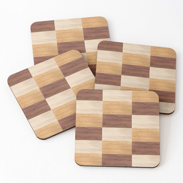 Item preview, Light checkerboard wood pattern - Rustic square wood design designed and sold by Jjc59.