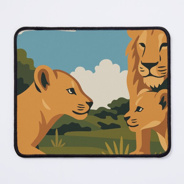 Item preview, Kiara & Her Little Brother Kion | Flat Vector Reunion designed and sold by ArtLineEgypt.