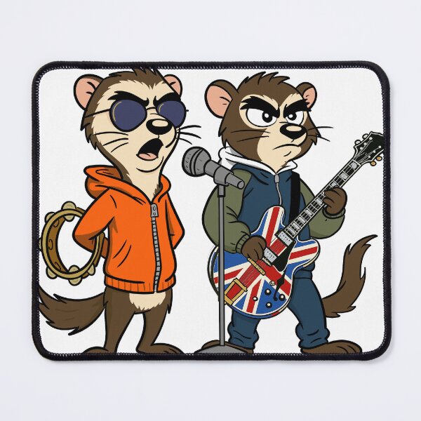 Item preview, Liam and Noel Mad Ferrets Manchester Britpop designed and sold by goofyfootartist.