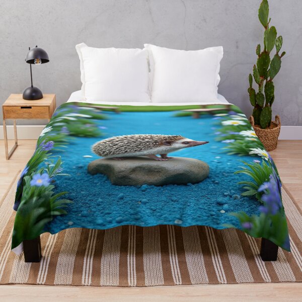 Item preview, Cool Blue Garden Collection with Adorable Hedgehog designed and sold by Dailywalker22.