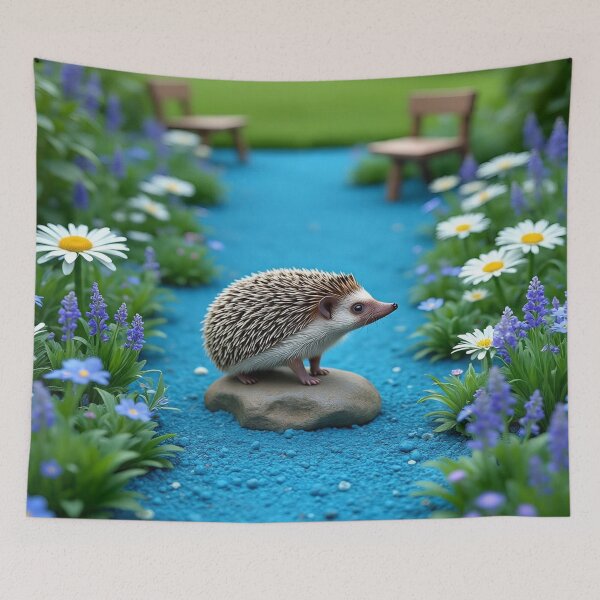 Item preview, Cool Blue Garden Collection with Adorable Hedgehog designed and sold by Dailywalker22.