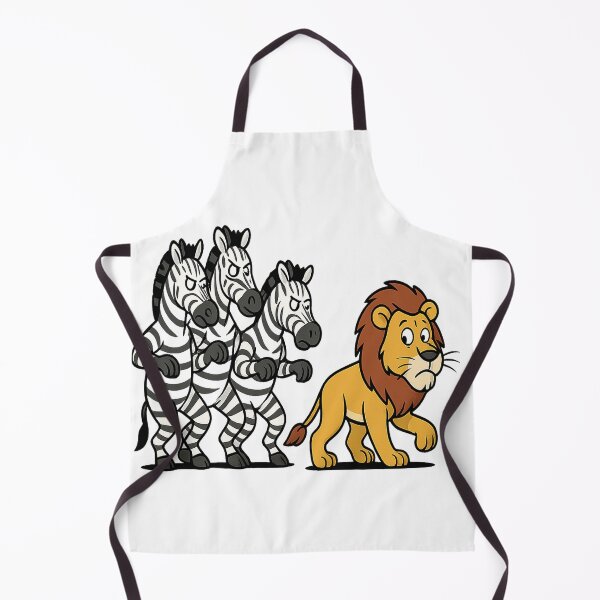 Item preview, "Zebras Stalking a Lion – Reversed Jungle Roles" designed and sold by Flipped World Society.