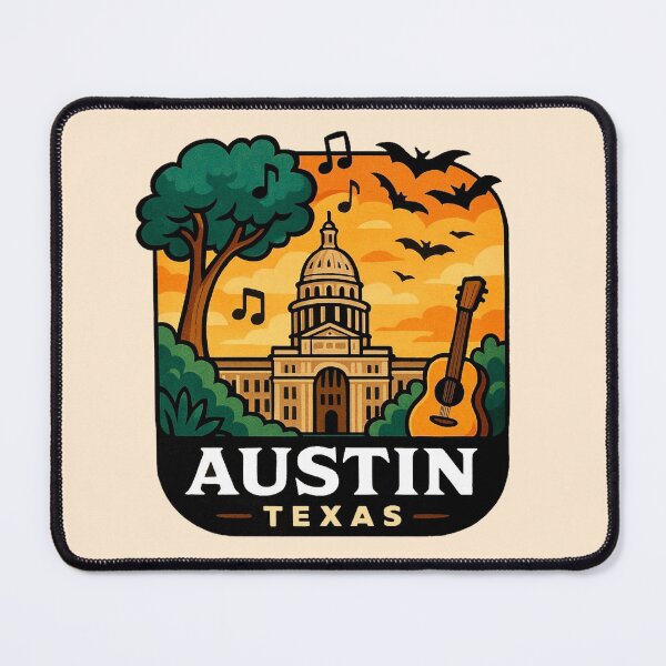 Item preview, Austin, Texas - Live Music & State Capitol Sunset designed and sold by Myra365Art.