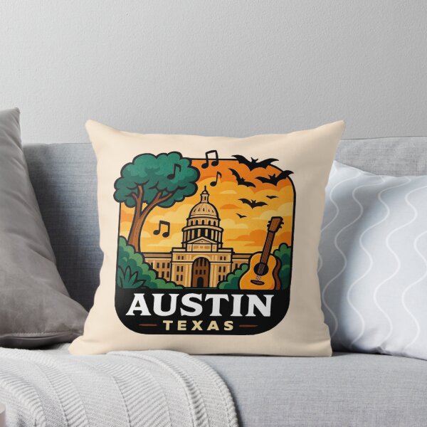 Item preview, Austin, Texas - Live Music & State Capitol Sunset designed and sold by Myra365Art.