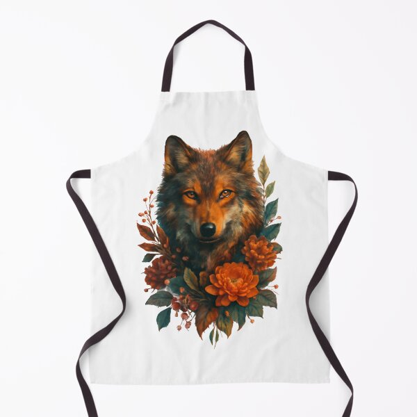 Aperçu de l'œuvre Loup en fleurs d'automne créée et vendue par FBA.