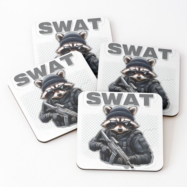 Item preview, SWAT Raccoon Tactical Operator | Funny Armed Animal Design designed and sold by GiftLore Studio.