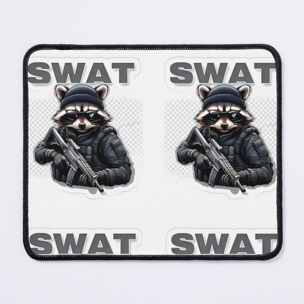 Item preview, SWAT Raccoon Tactical Operator | Funny Armed Animal Design designed and sold by GiftLore Studio.