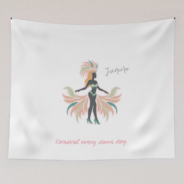 Item preview, Carnaval Every Damn Day – Rio Spirit Dancer Illustration designed and sold by Soukisa.