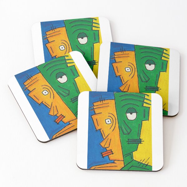 Item preview, Cubist Expressionism Drawing Series 1 self-drawn heads designed and sold by Visethic.