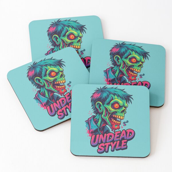 Item preview, Undead Style – Funny Neon Zombie in Pop Art and Vaporwave Style designed and sold by MarCinu Art.