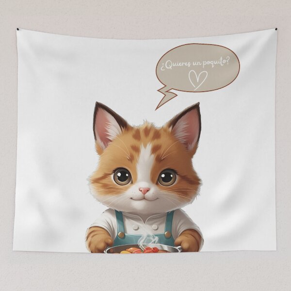 Item preview, Kitten cooking designed and sold by lunadesignsmoon.