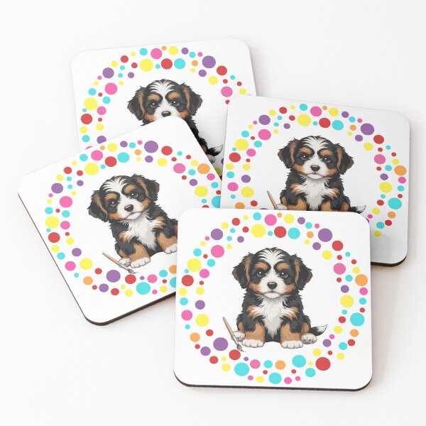 Item preview, Celebrate Dot Day with My Bernedoodle – Colorful Dog Art designed and sold by The Real Life Symphony.