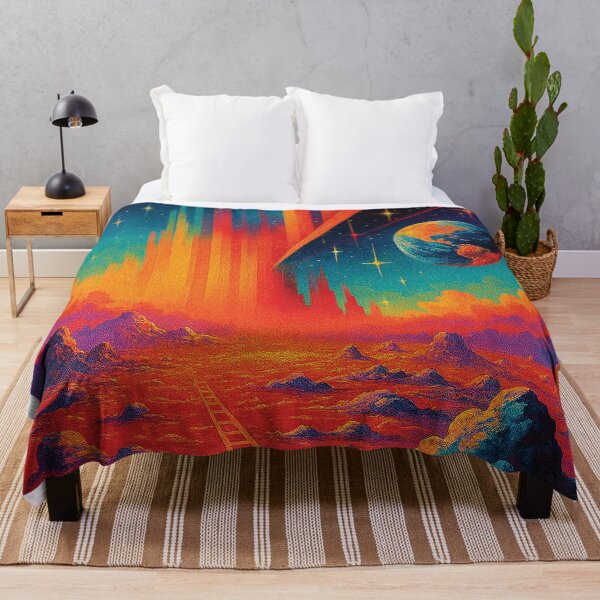 Item preview, Surreal Cosmic Cityscape – Dreamy Sci-Fi Wall Art Print designed and sold by Gold Turtle  Lina.