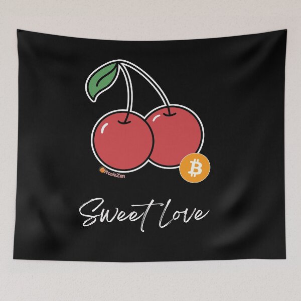 Item preview, Sweet Love – Cherries & Bitcoin designed and sold by Silvernuit.