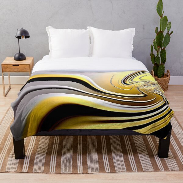 Item preview, Flowing Lines in Black, Gold & Grey- Abstract Fractal  designed and sold by ElaKog.