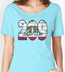 LOVE THAT 209 LIFE - YOUR FAVORITE AREA CODE WITH A HEAVY WOOD OVERLAY DISTRESS Women's Relaxed Fit T-Shirt