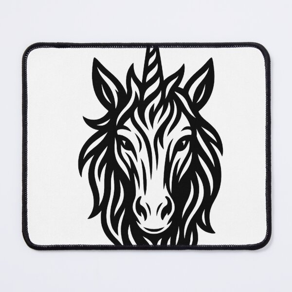 Item preview, Unicorn tribal white designed and sold by MITURIS.