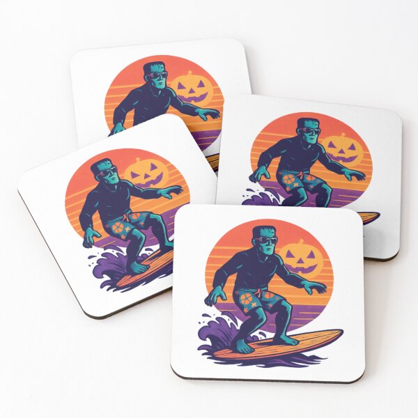 Item preview, Surfer Frankenstein with Halloween vibes designed and sold by JonysCreativeDesigns.