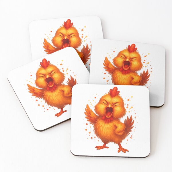 Item preview, Screaming Chicken – Funny Watercolor Cartoon Rooster Yelling designed and sold by VIBE CRAFT STUDIO.