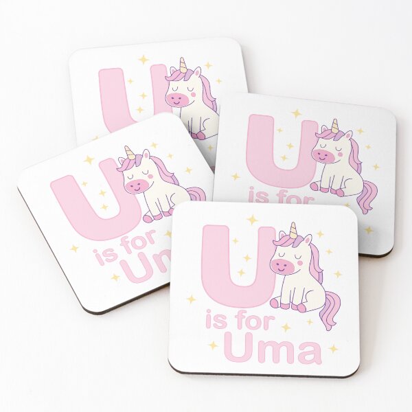 Item preview, U is for Uma - Magical Unicorn Alphabet Poster for Kids designed and sold by FilizDesigner.