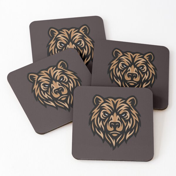 Item preview, Bear tribal white brown designed and sold by MITURIS.
