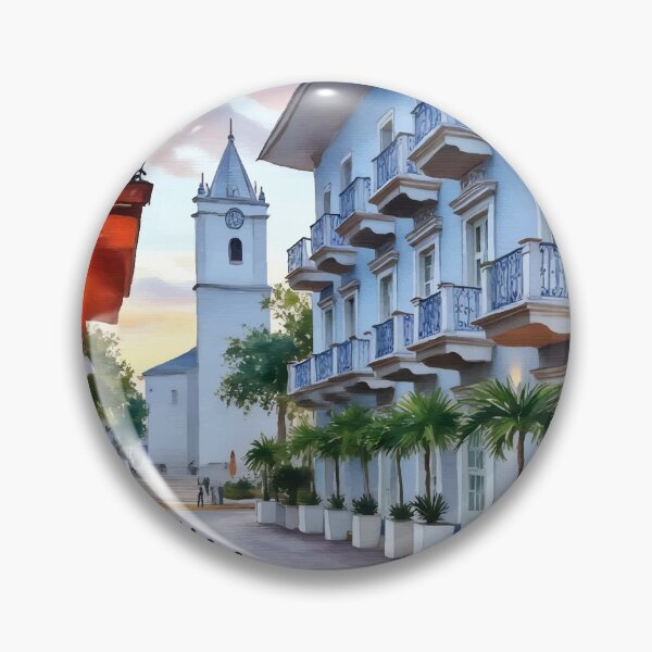 Item preview, Casco Panama City Old Town Watercolor designed and sold by Magnolia Valley Art.