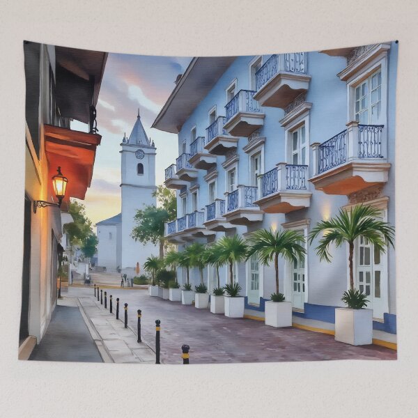 Item preview, Casco Panama City Old Town Watercolor designed and sold by Magnolia Valley Art.