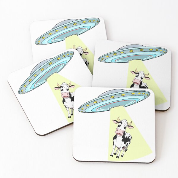 Item preview, Cow abduction by alien UFO designed and sold by Really Bad Art.