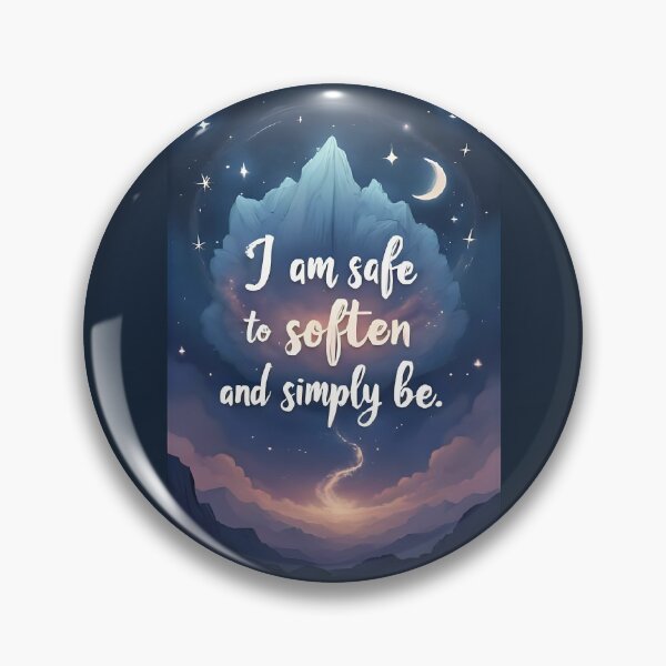 Item preview, I am safe to soften and simply be. Affirmation designed and sold by FlowCreate.