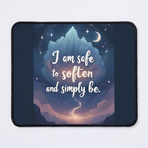 Item preview, I am safe to soften and simply be. Affirmation designed and sold by FlowCreate.