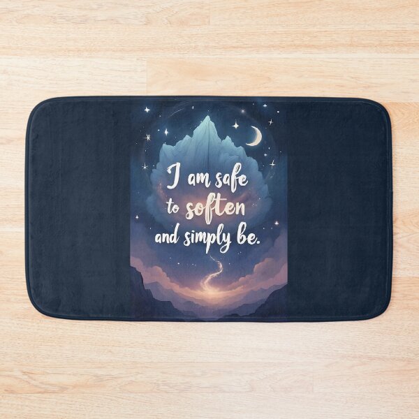Item preview, I am safe to soften and simply be. Affirmation designed and sold by FlowCreate.