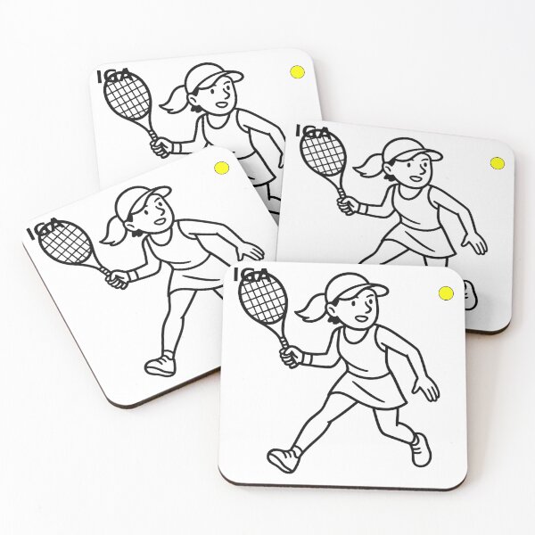 Item preview, Iga Świątek Tennis Cartoon in Action designed and sold by mahones.