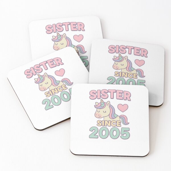 Item preview, Sister Since 2005 Cute Pastel Unicorn and Heart designed and sold by duke818.