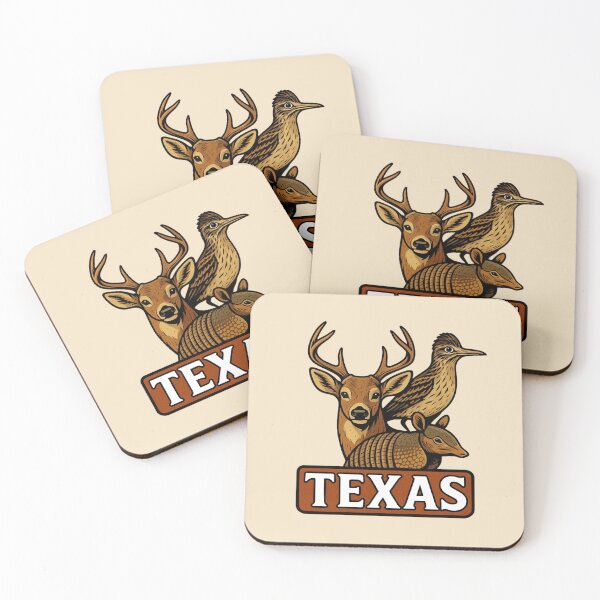 Item preview, Texas Wildlife Trio - Armadillo, Roadrunner & Jackrabbit designed and sold by Myra365Art.