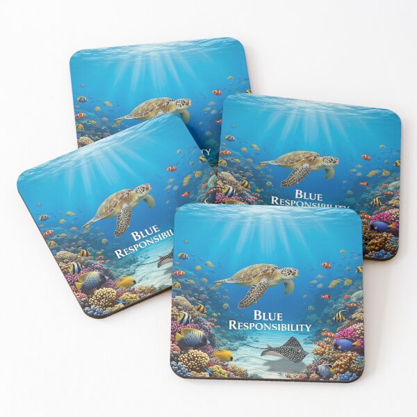 Item preview, Blue Responsibility - Ocean's Heart: Where Responsibility Meets Beauty designed and sold by ART-POD-PL.