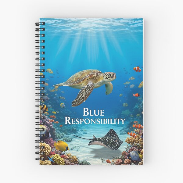 Item preview, Blue Responsibility - Ocean's Heart: Where Responsibility Meets Beauty designed and sold by ART-POD-PL.