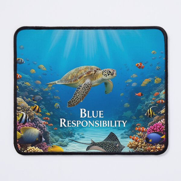 Item preview, Blue Responsibility - Ocean's Heart: Where Responsibility Meets Beauty designed and sold by ART-POD-PL.