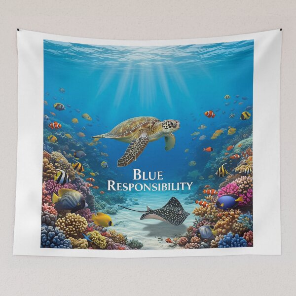 Item preview, Blue Responsibility - Ocean's Heart: Where Responsibility Meets Beauty designed and sold by ART-POD-PL.