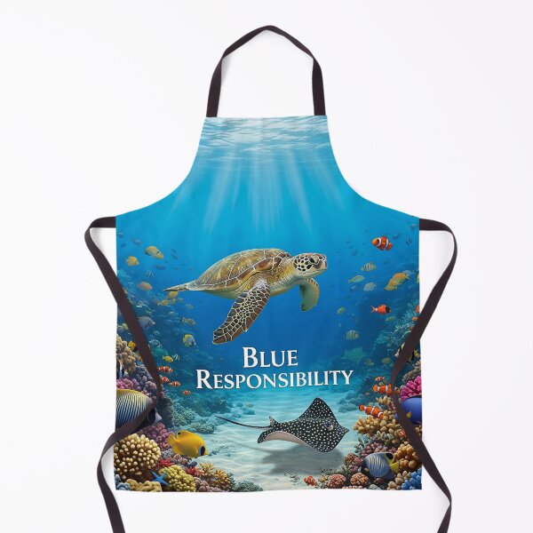 Item preview, Blue Responsibility - Ocean's Heart: Where Responsibility Meets Beauty designed and sold by ART-POD-PL.