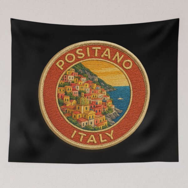 Item preview, Positano Panorama – Embroidered Escape Edition designed and sold by Girih.