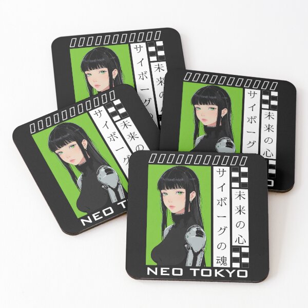 Item preview, Neo Tokyo Cyborg Girl – Anime Portrait with Robotic Arms designed and sold by Dino-Lune.