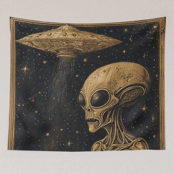 Item preview, ET Alien Ufo Art designed and sold by TheDarkWardrobe.