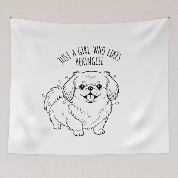 Item preview, Just a Girl Who Likes Pekingese - Cute Dog Cartoon designed and sold by Joyful-Park.