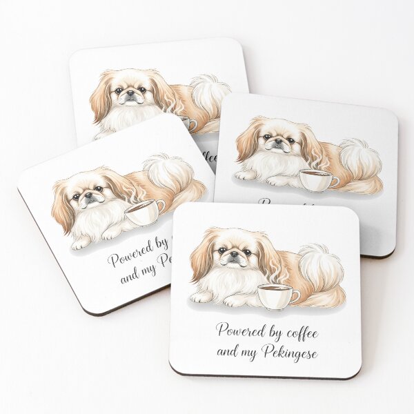 Item preview, Powered by Coffee and My Pekingese - Cute Dog designed and sold by Joyful-Park.