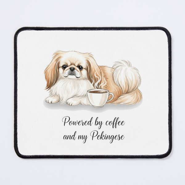 Item preview, Powered by Coffee and My Pekingese - Cute Dog designed and sold by Joyful-Park.