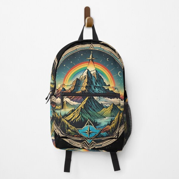 Item preview, Cosmic Peaks – Retro Fantasy Mountain Landscape designed and sold by Pixel-Up.