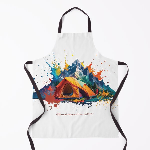 Item preview, Camping at the base of colorful splashing over high mountains designed and sold by OooPstudio.