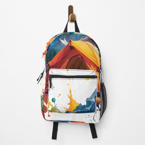 Item preview, Camping at the base of colorful splashing over high mountains designed and sold by OooPstudio.